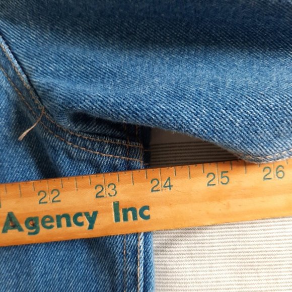 Mens Wrangler Hero Jean Jacket Denim Trucker Size Large - Picture 4 of 5